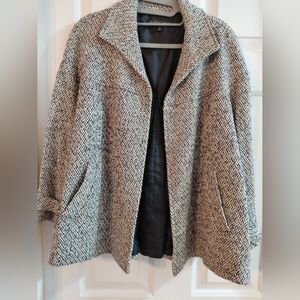Lafayette 148 Women's Black & White Tweed Coat